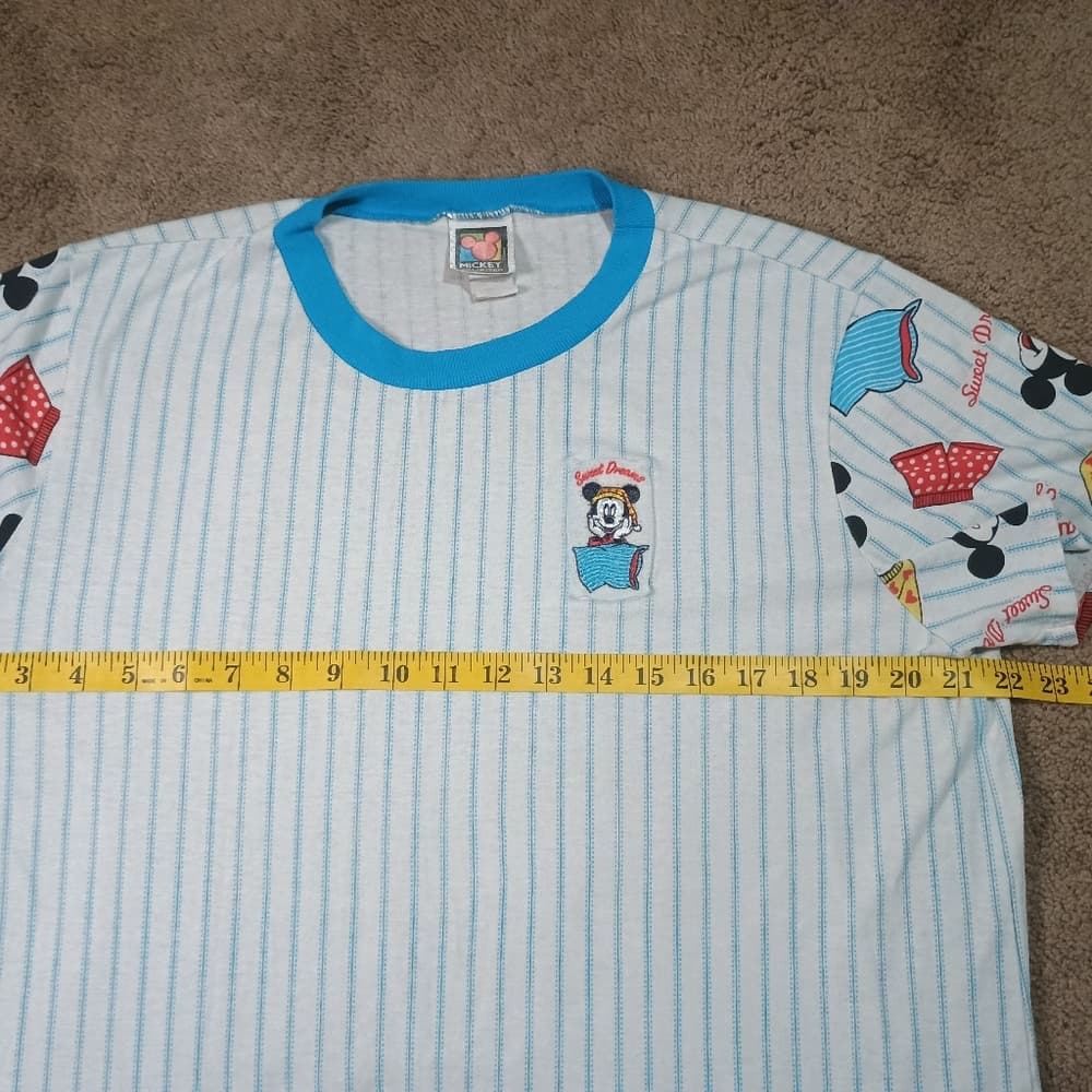 Vintage Disney Mickey Mouse striped nightgown sweet dreams unlimited - Thumbnail 5