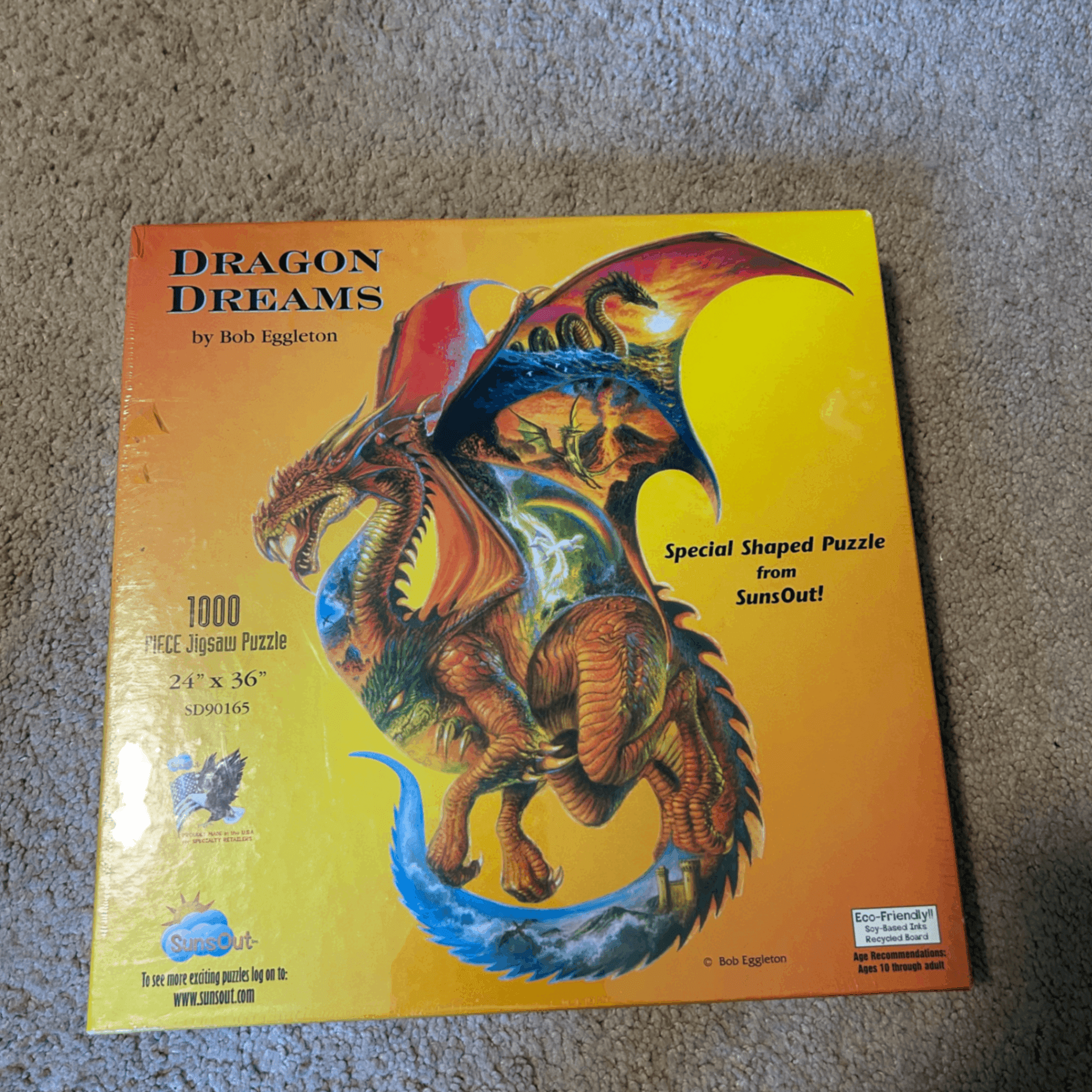 SunsOut Dragon Dreams 1000 Piece Jigsaw Puzzle by Bob Eggleton