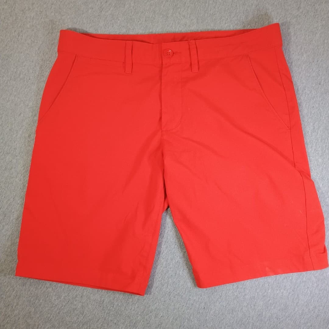 Peak Performance Chino Shorts Mens 36 G Max Golf Shorts Loudest and Bold Orange