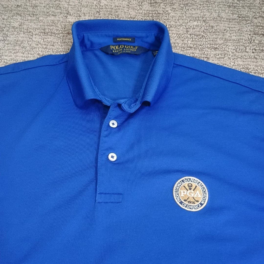 Ralph Lauren PGA Polo Golf Shirt Men Medium Performance Stretch Premium