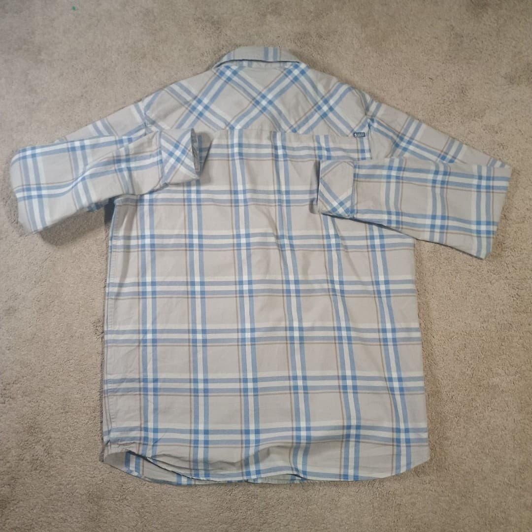 511 Tactical Gunner Plaid Mens MediumShirt 2 Shirt Bundle Tactical Snap Shirt - Thumbnail 10