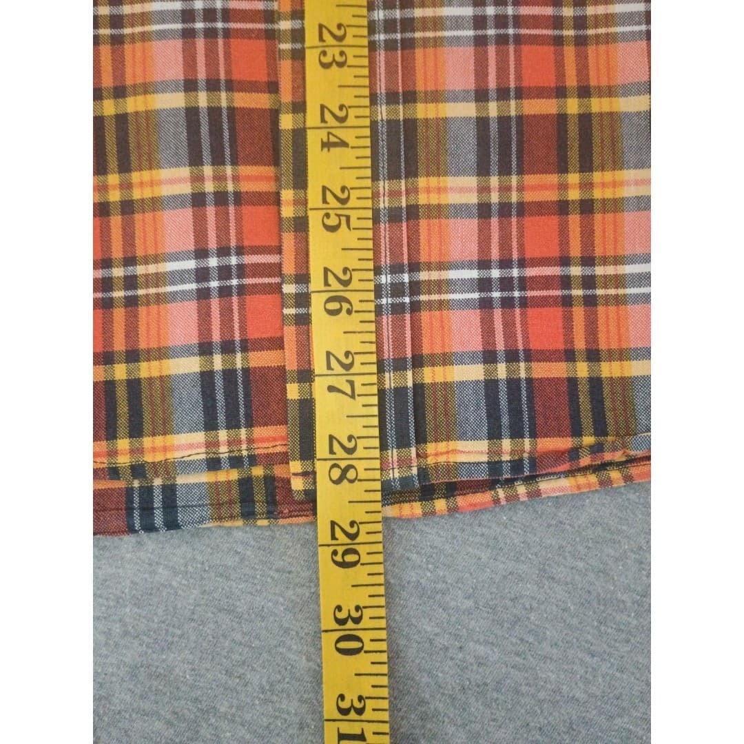 Cinch Long Sleeve Shirt Size S Orange & Yellow Check Plaid Western Rodeo Cowboy - Thumbnail 4