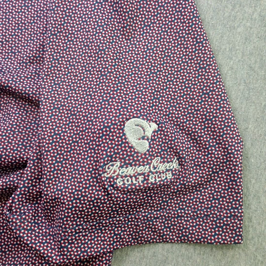 Peter Millar Solid Stretch Jersey Golf Polo Mens M Performance Geometric - Thumbnail 4