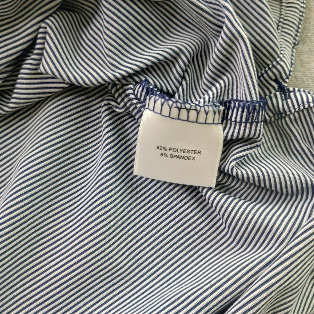 Peter Millar Jubile Strip Performance Golf Jersey Polo Medium Stretchy Soft - Thumbnail 5