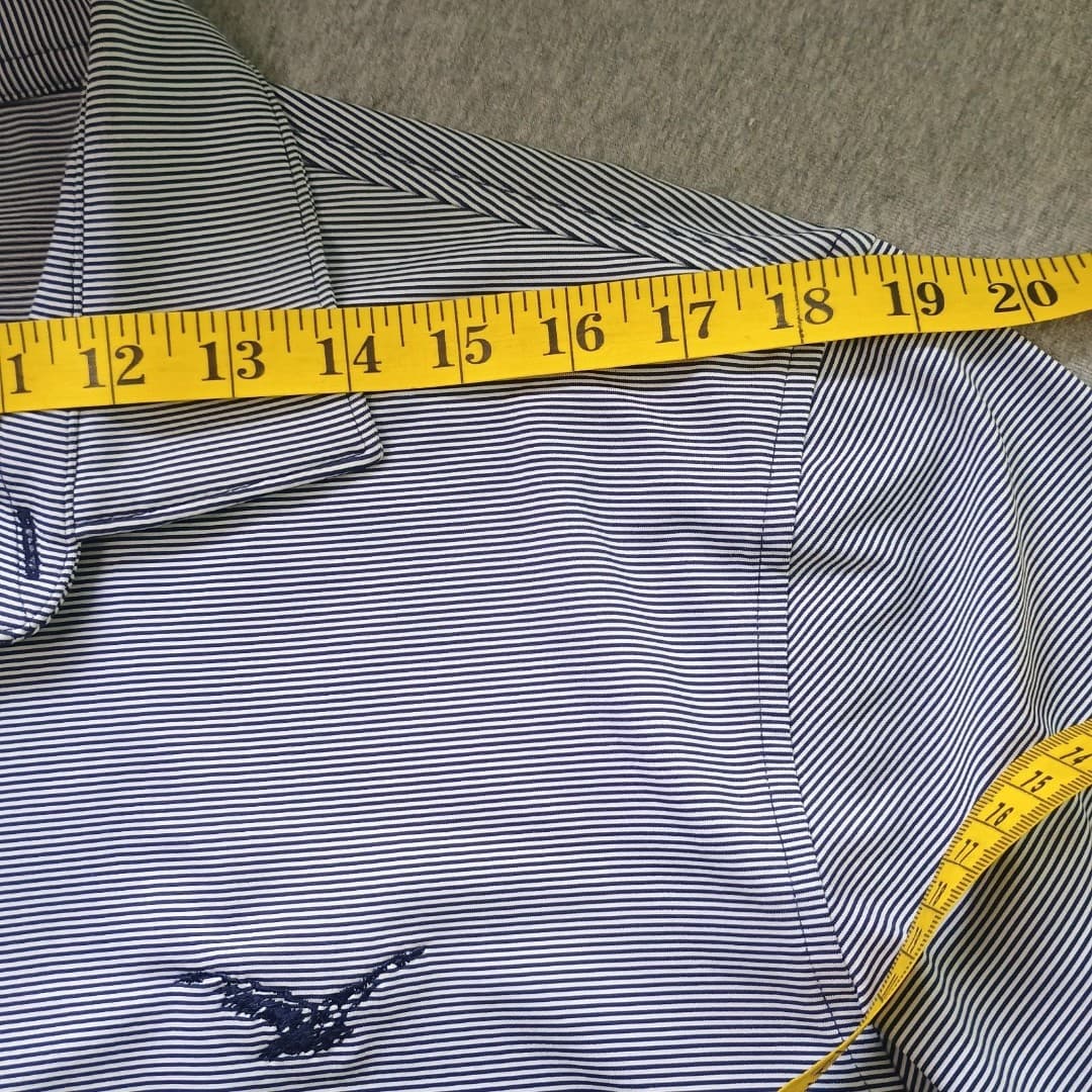 Peter Millar Jubile Strip Performance Golf Jersey Polo Medium Stretchy Soft - Thumbnail 7