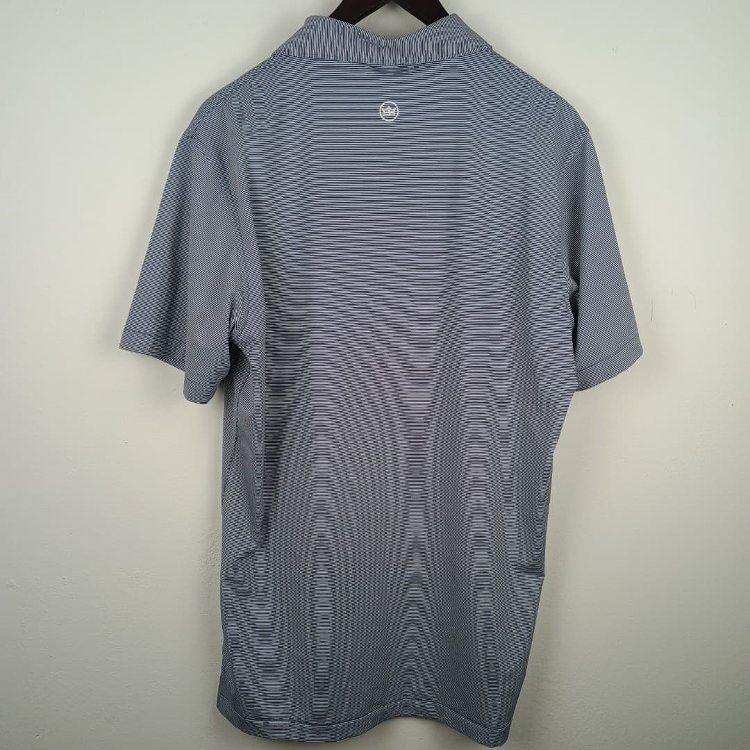 Peter Millar Jubile Strip Performance Golf Jersey Polo Medium Stretchy Soft - Thumbnail 4