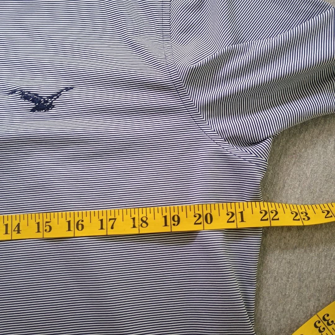 Peter Millar Jubile Strip Performance Golf Jersey Polo Medium Stretchy Soft - Thumbnail 8