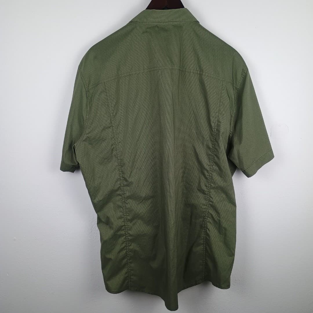 Kuhl Stealth Snap Shirt Mens XL Green Short Sleeve Ultra-Lightweight UPF 30 - Thumbnail 5