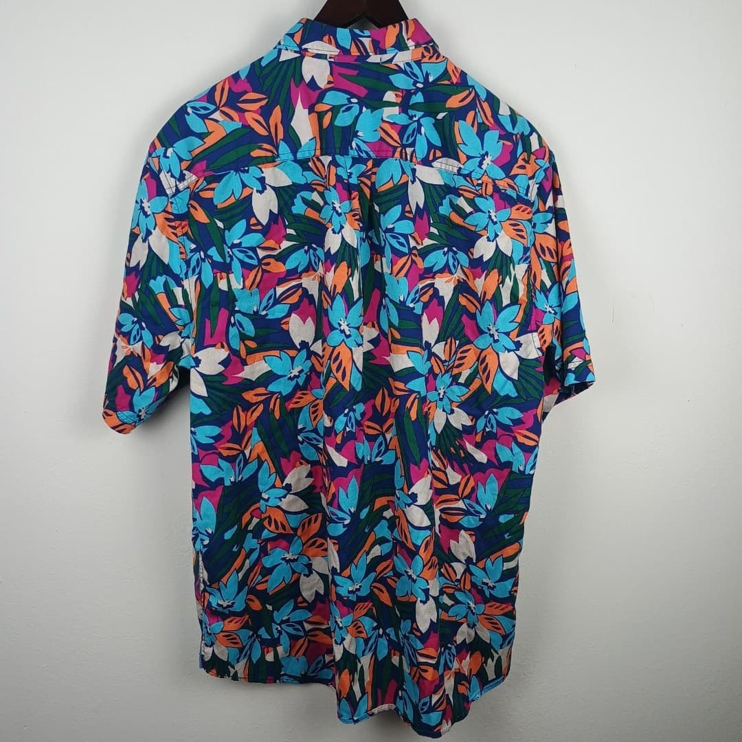 Tommy Bahama Tortola Fuego Bay Camp Shirt Mens XL Tropical Tencel Blend - Thumbnail 4