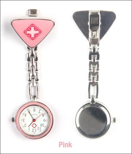 Nurse Doctor Red Cross Nurse Fob Brooch Fun Clip Triangle Quartz Watch E16 - Thumbnail 4