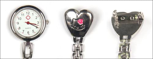 Kitty Nurse Beautician Fob Quartz Watch Doctor Stainless Steel E19 - Thumbnail 2