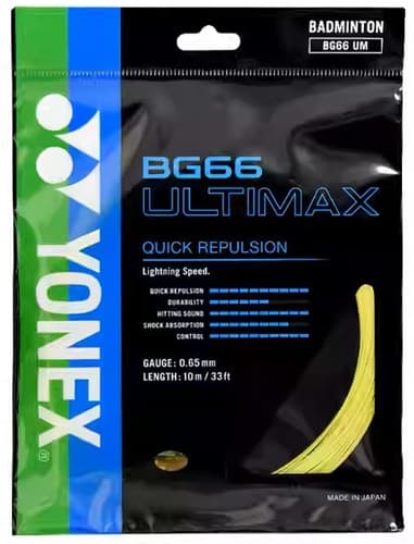 Yonex Badminton Racquet String Repulsion BG66UM ULTIMAX 0.65mm 33F BG66 UM - Thumbnail 3