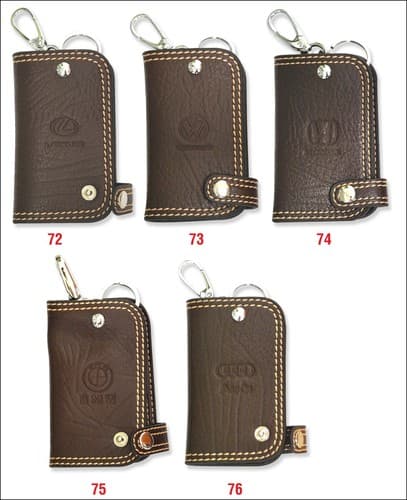 KEYCHAIN GENUINE ring gift LEATHER Car Key Home Key chain Holder Wallet CA65 - Thumbnail 9