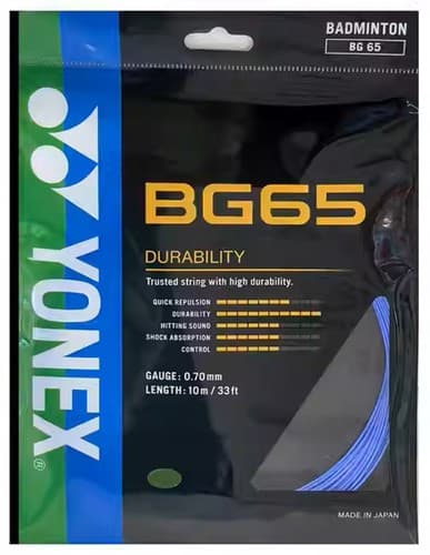 Yonex BG65 Badminton Durability Racquet String Color Select 0.70mm 10m 33F BG65 - Thumbnail 4