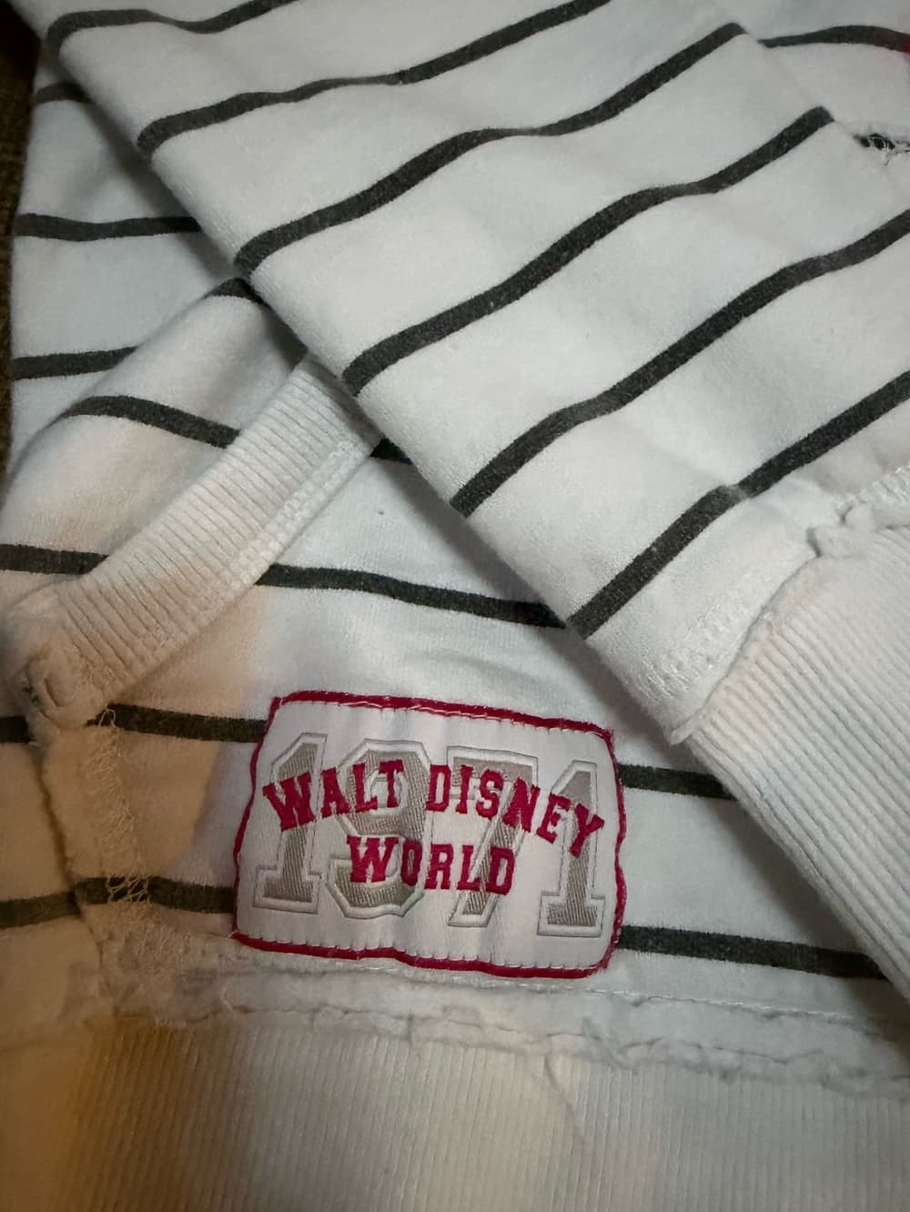 1971 Walt Disney World Women’s Hoodie Striped Sz Small - Thumbnail 2
