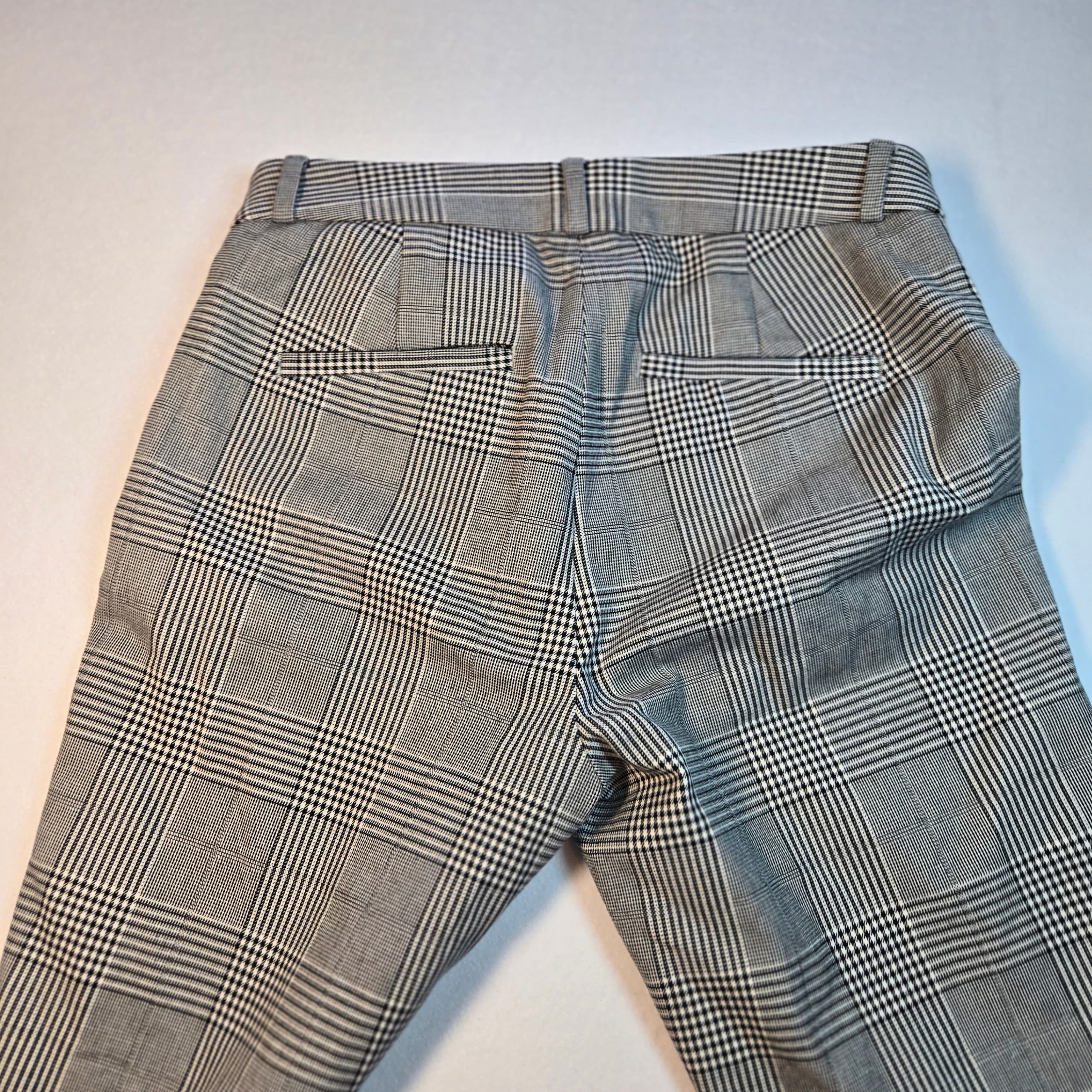 Banana Republic Plaid Trousers Cotton Size 0 - Thumbnail 2