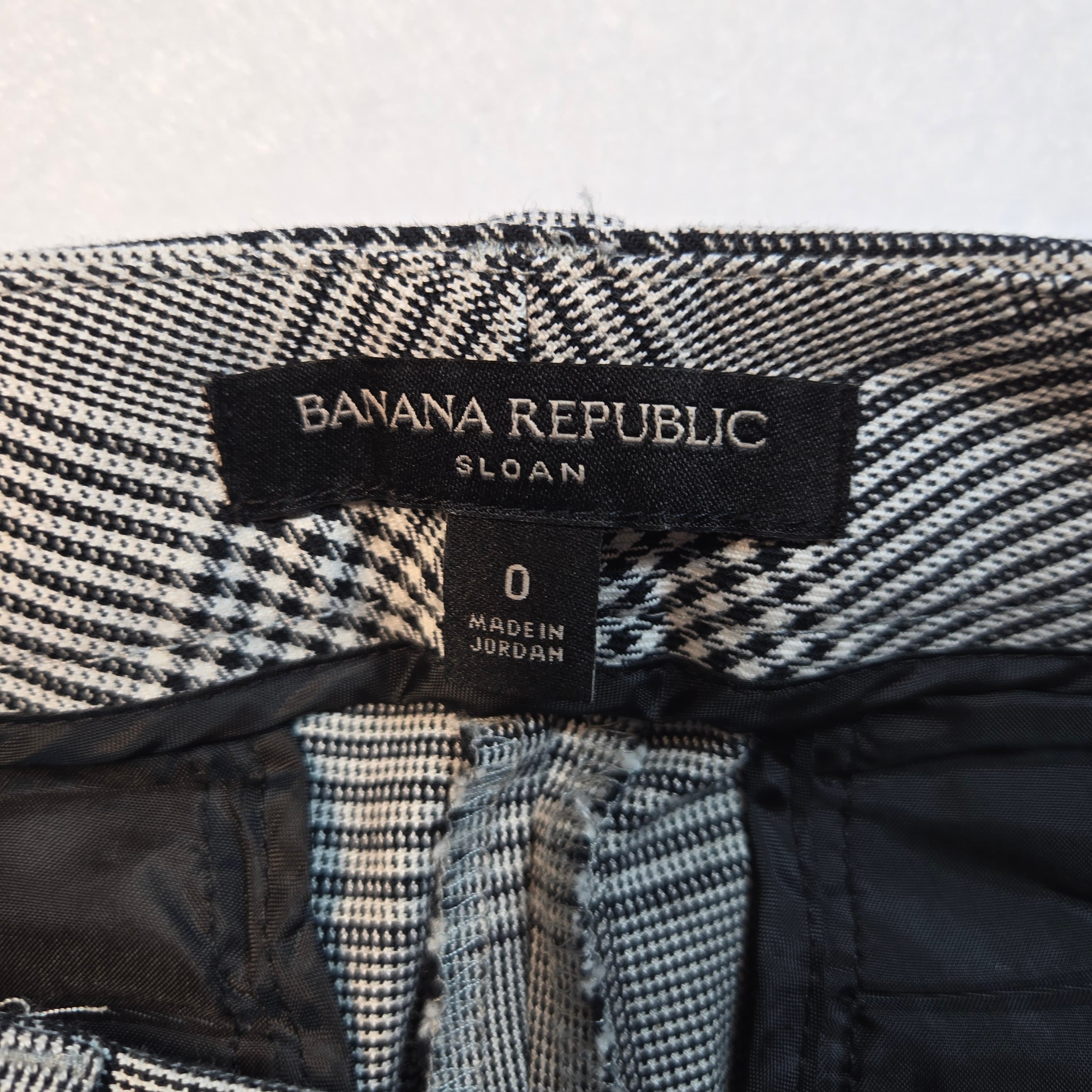 Banana Republic Plaid Trousers Cotton Size 0 - Thumbnail 4