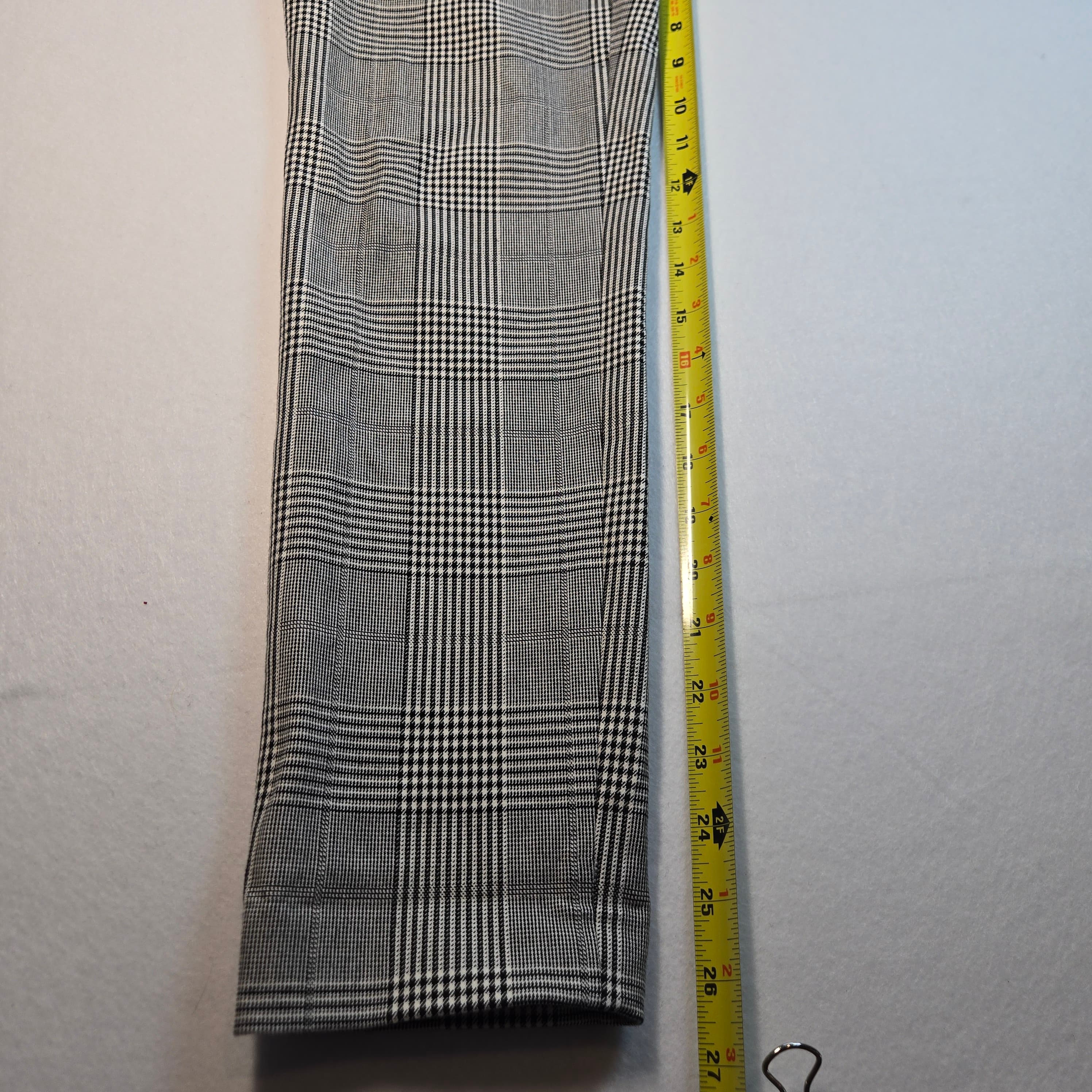 Banana Republic Plaid Trousers Cotton Size 0 - Thumbnail 8