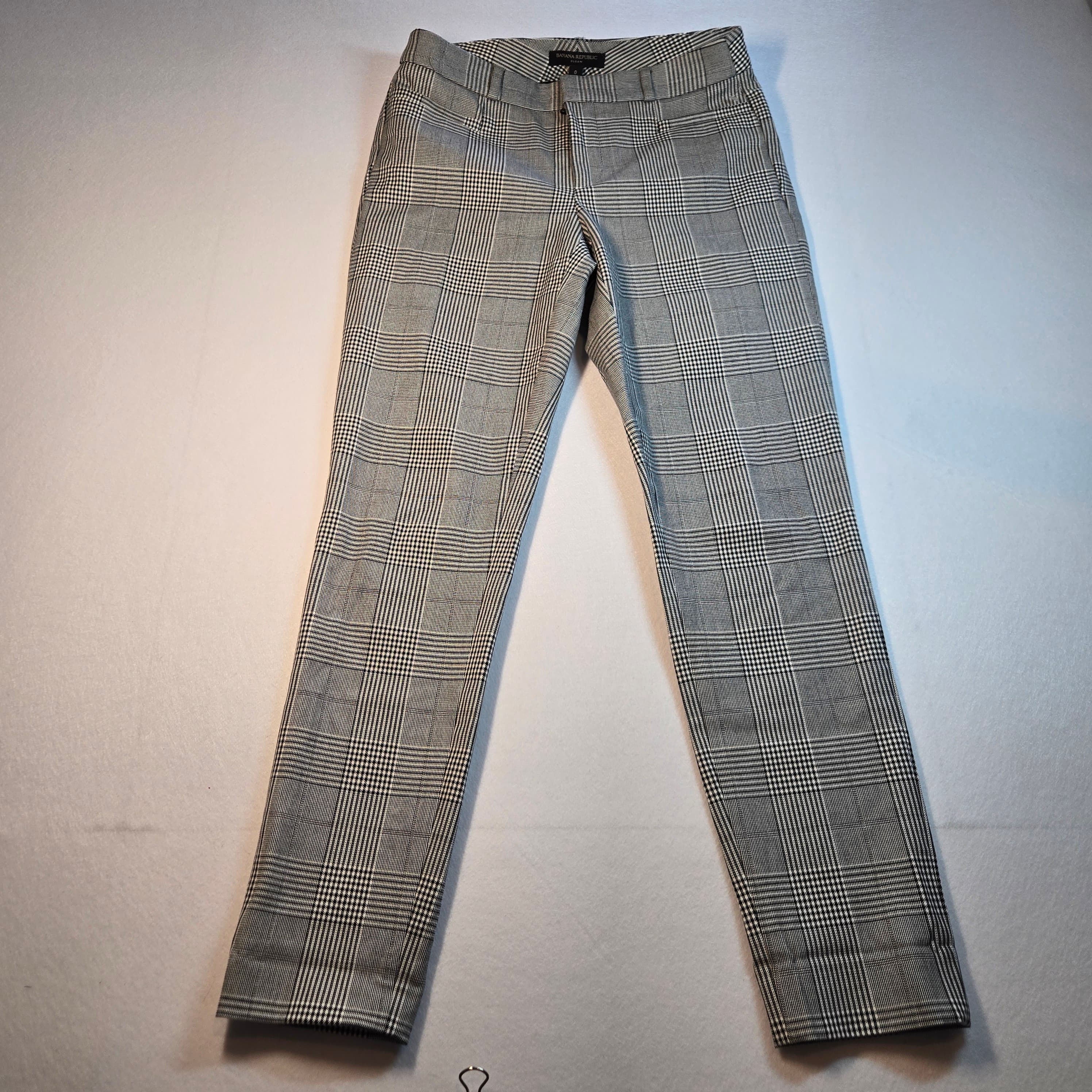 Banana Republic Plaid Trousers Cotton Size 0