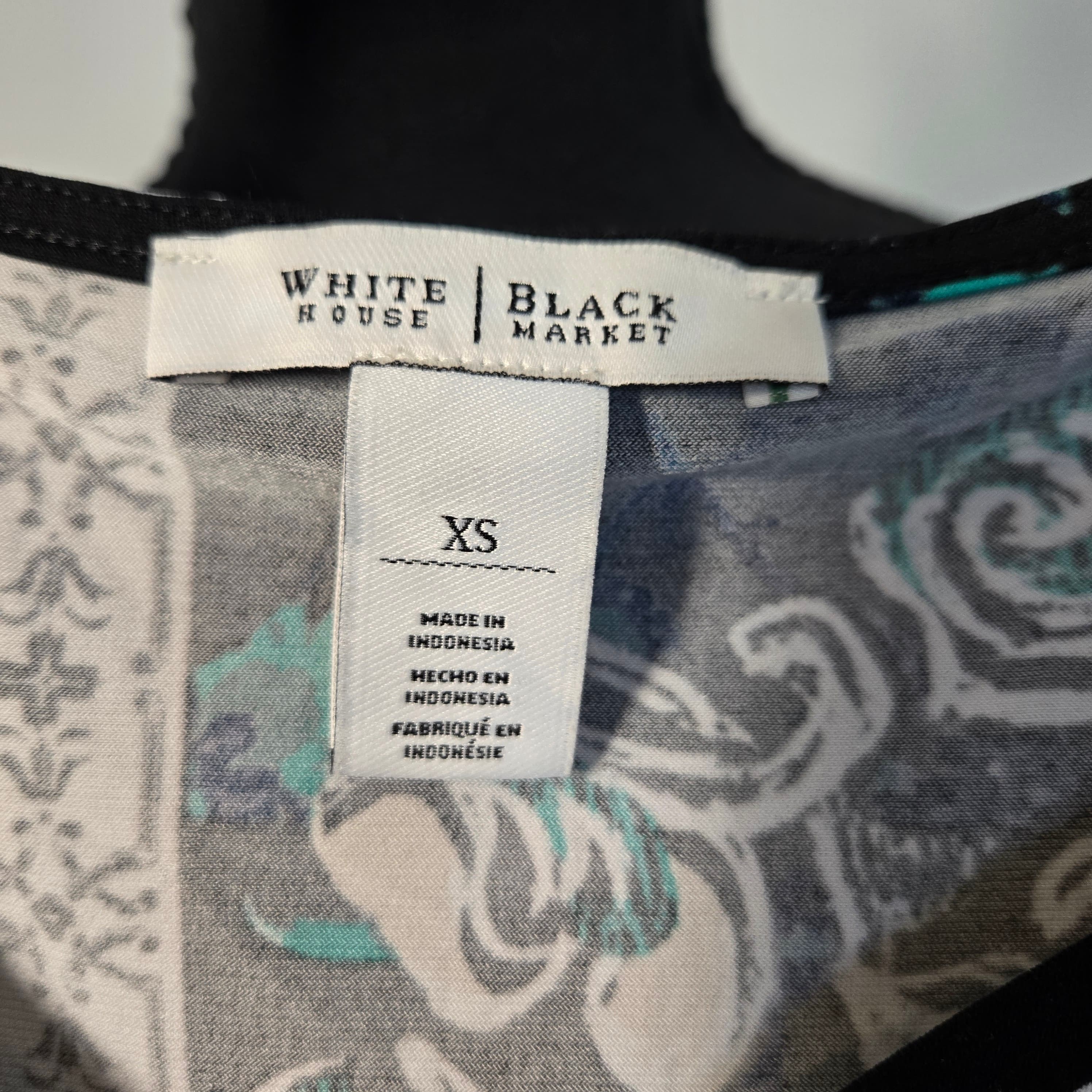 White House Black Market Geometric Blouse XS - Thumbnail 8
