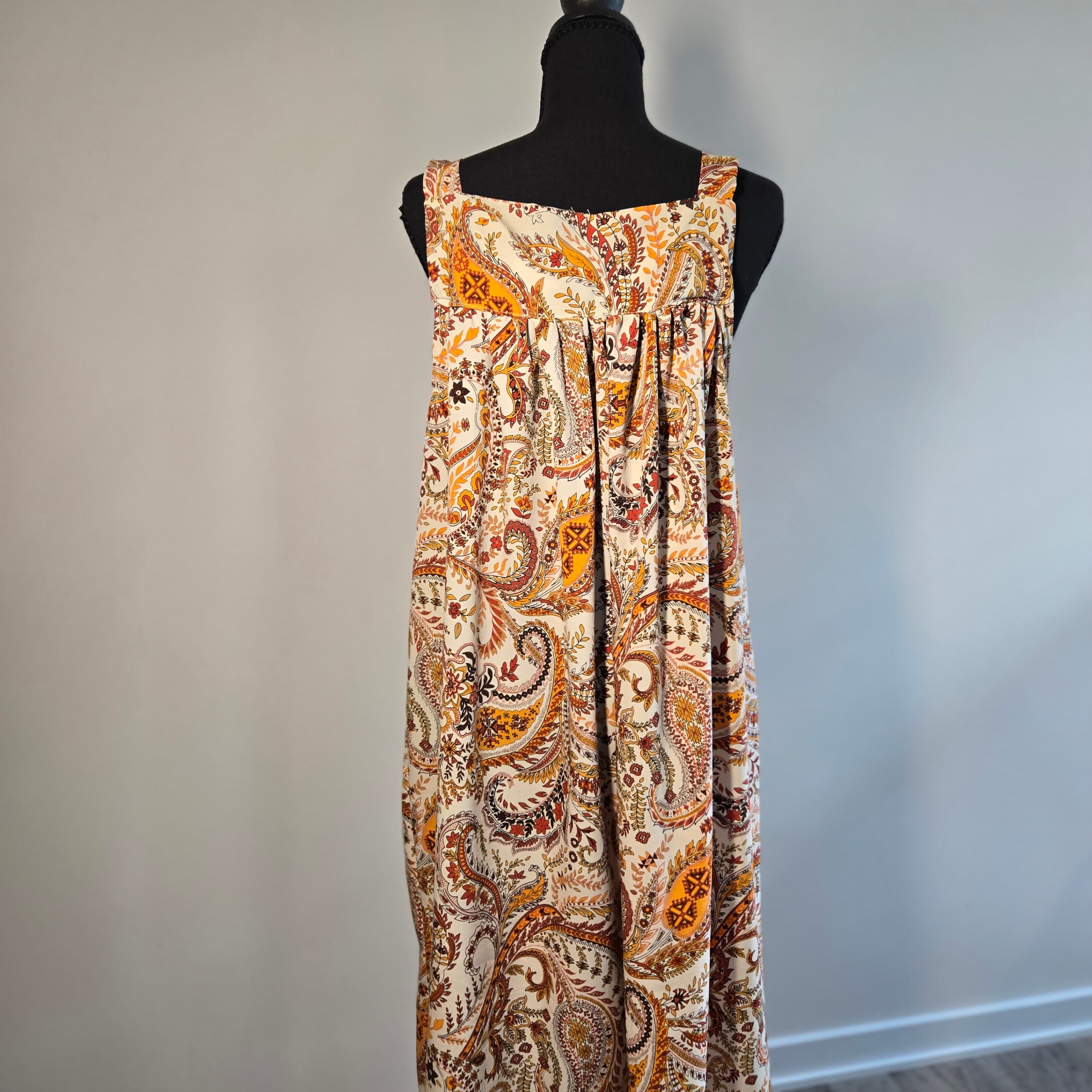 Bohemian Paisley Maxi Dress Sleeveless