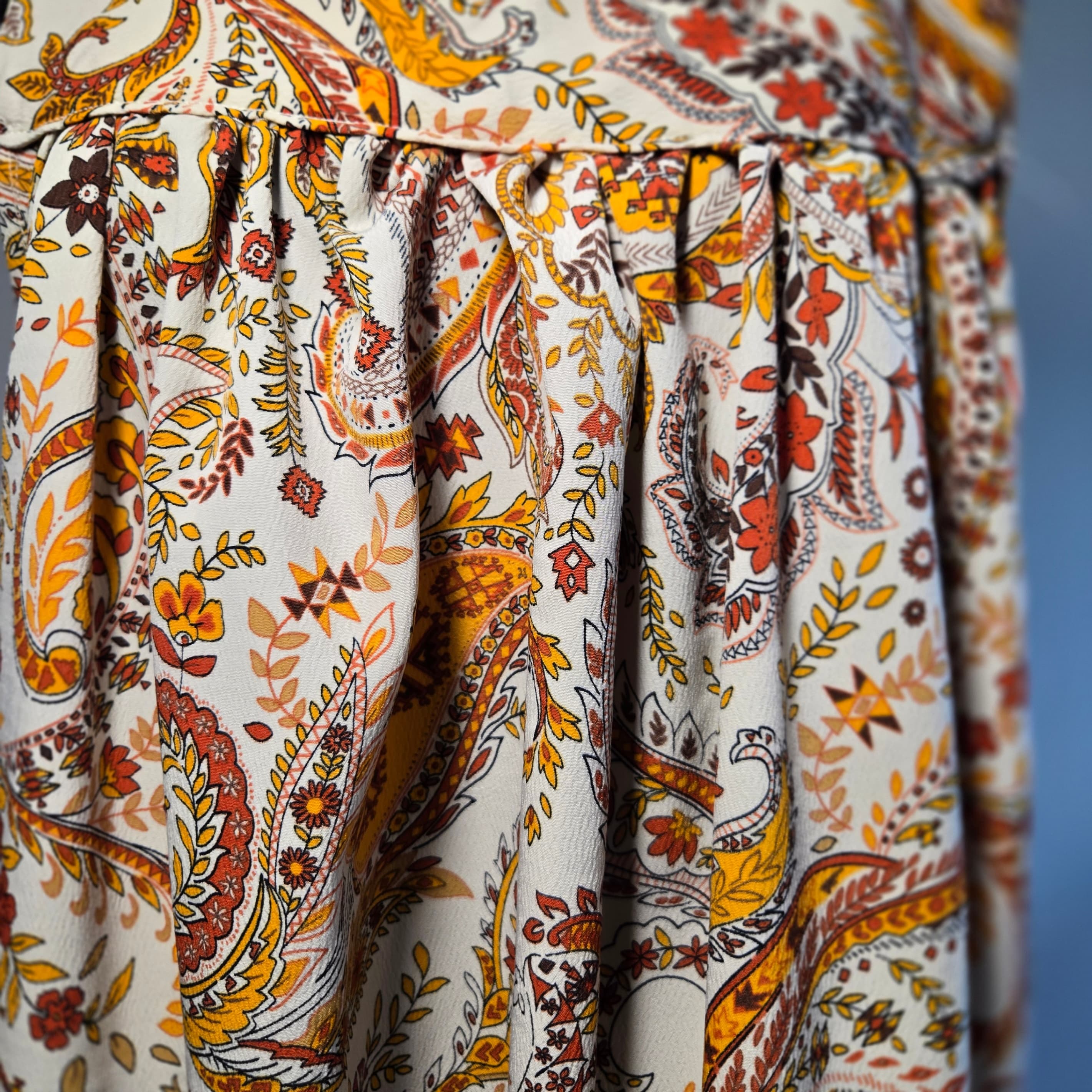 Bohemian Paisley Maxi Dress Sleeveless - Thumbnail 5