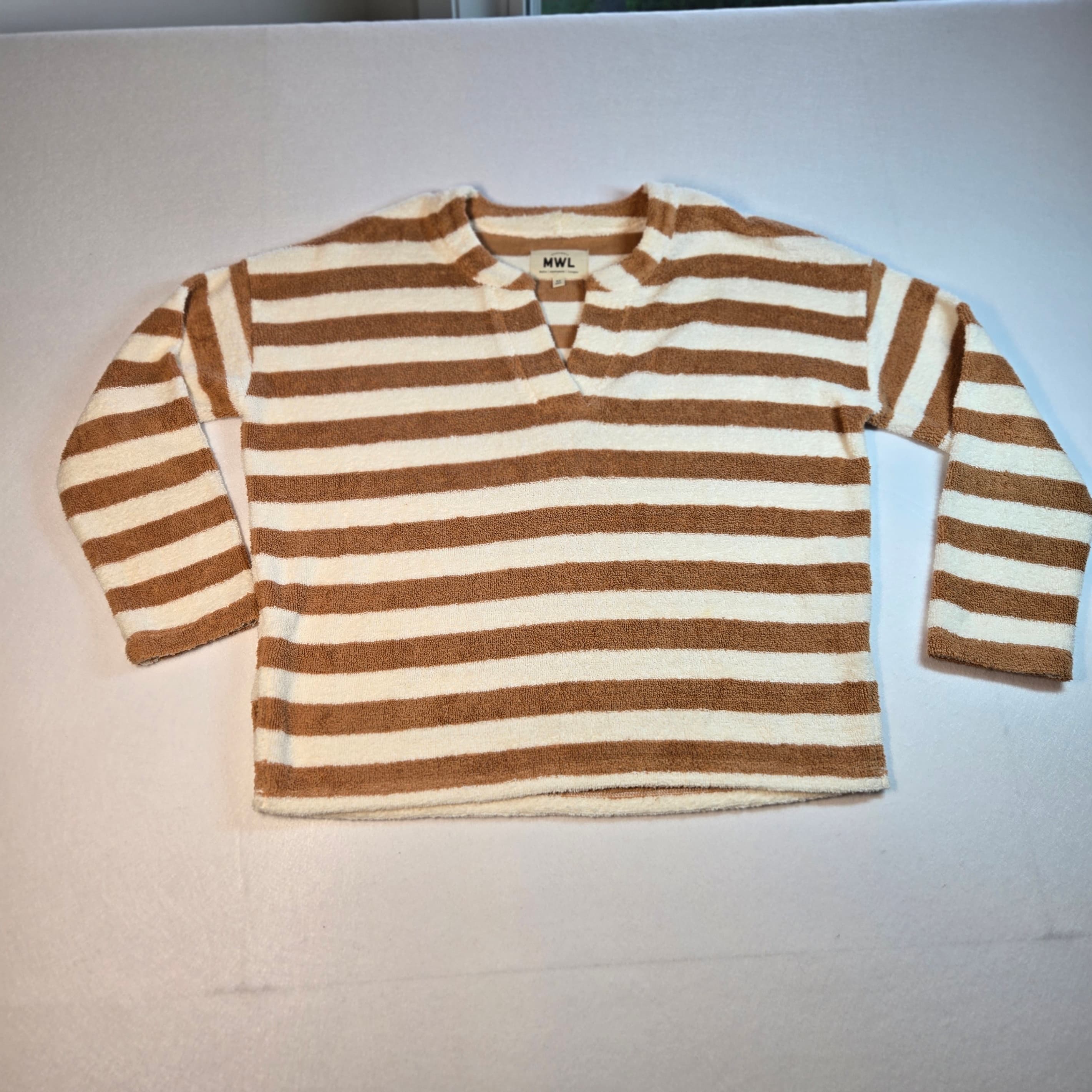 Madewell MWL Striped Terry Hoodie XS