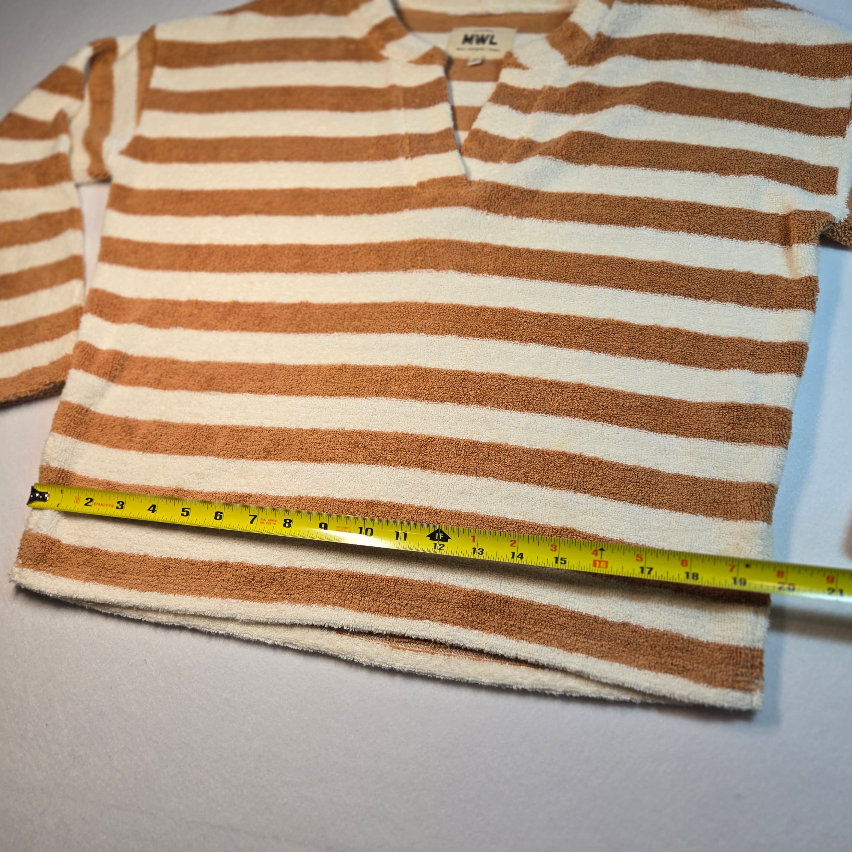 Madewell MWL Striped Terry Hoodie XS - Thumbnail 6