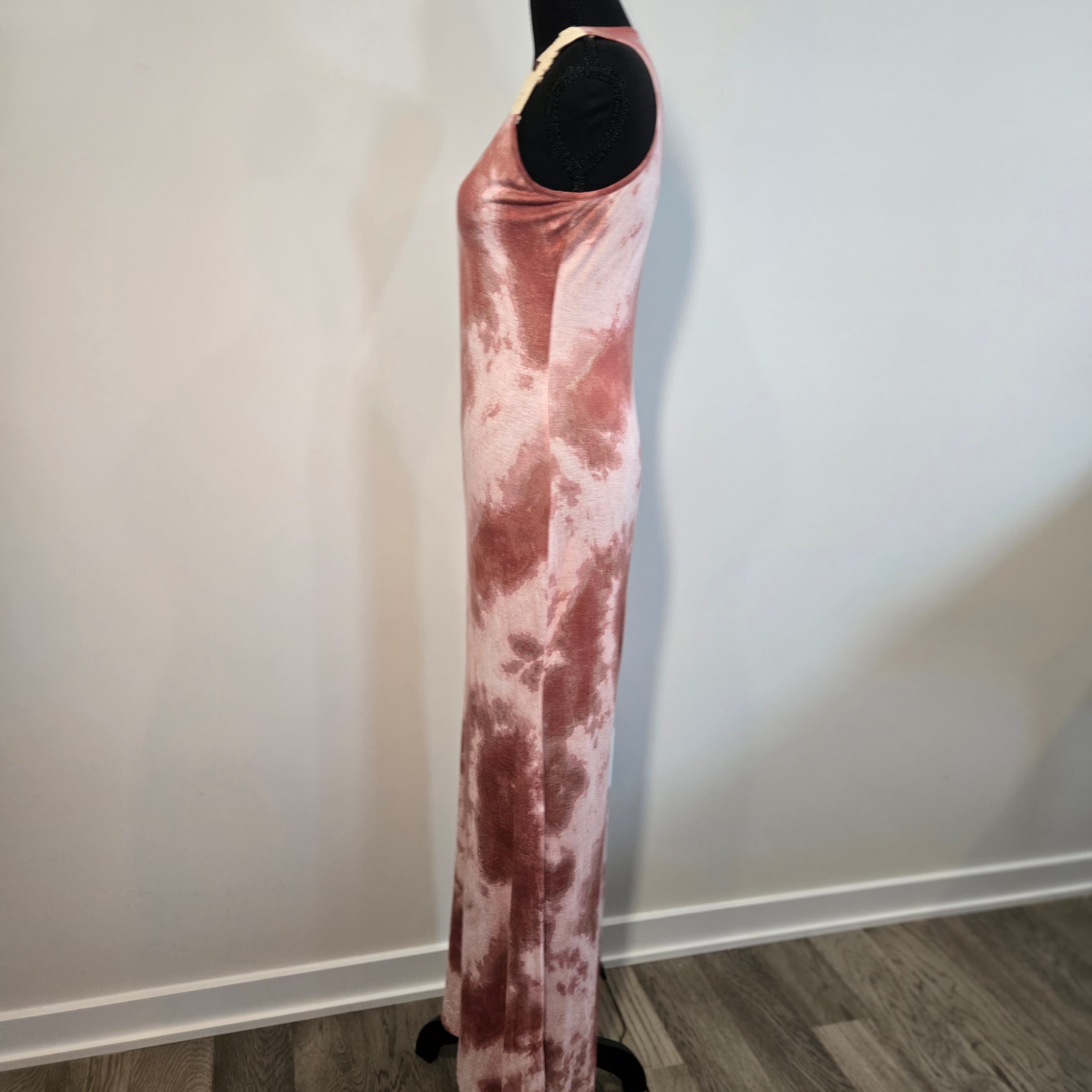 Women's Sleeveless Tie-Dye Dress Boho Medium - Thumbnail 7
