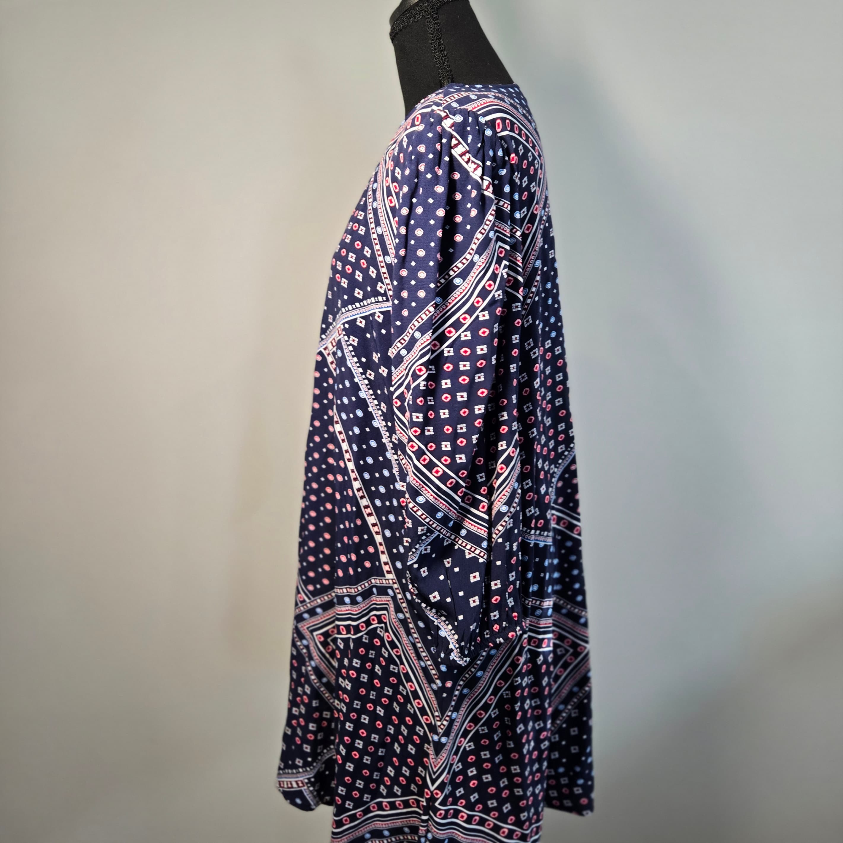 LOFT Women's Patterned Top Size L Boho - Thumbnail 7