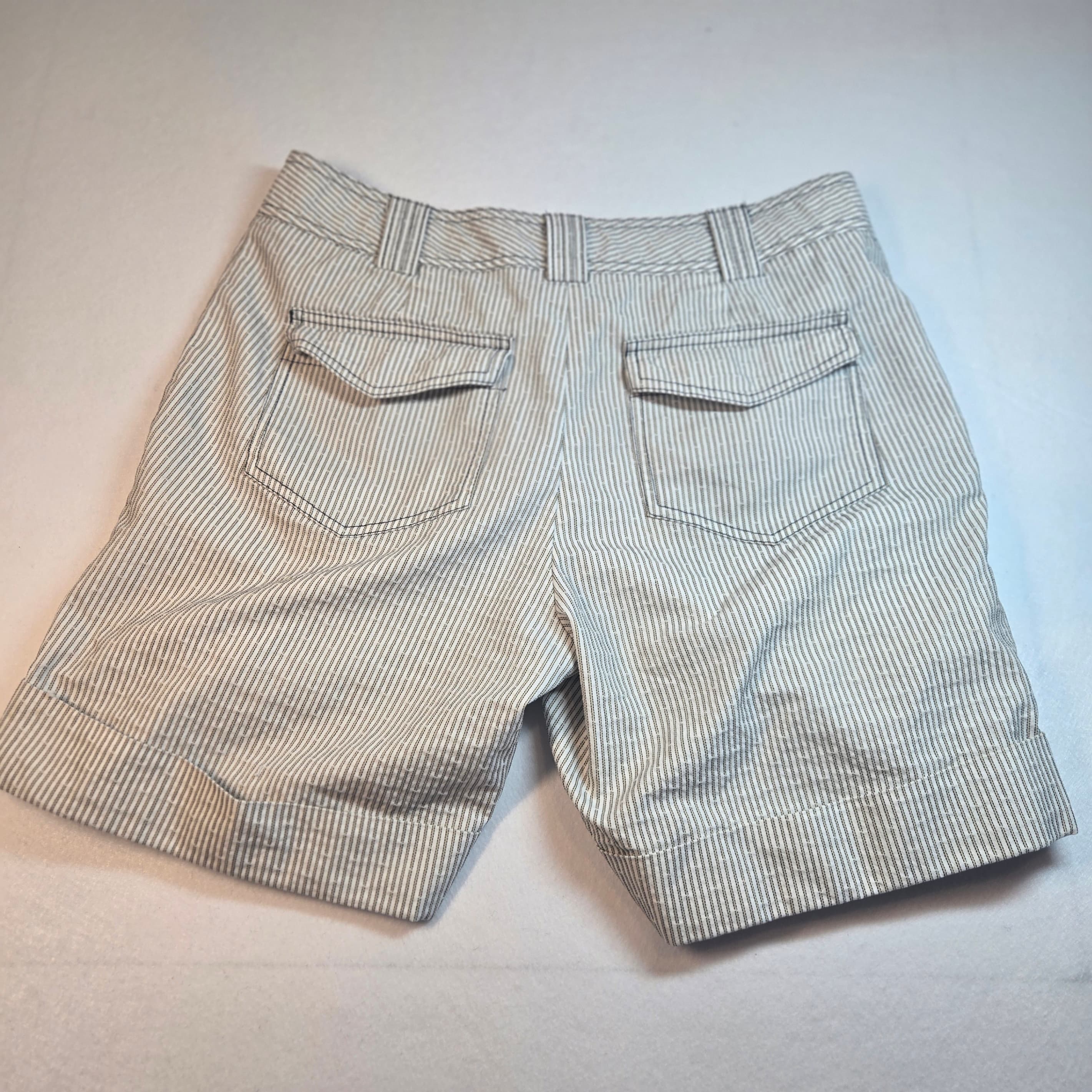 Striped Cotton Summer shorts Size 4 - Thumbnail 2
