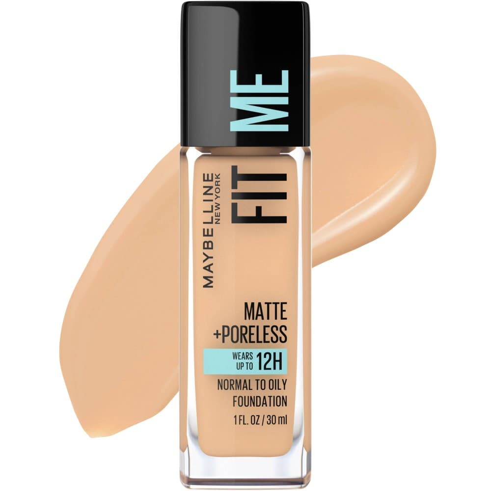 Maybelline Fit Me Matte + Poreless Liquid Foundation Makeup  220 Natural Beige  1 Fl Oz - Thumbnail 3