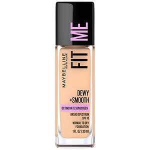Maybelline Fit Me Dewy + Smooth Liquid Foundation Makeup with SPF 18  Classic Ivory  1 Fl. Oz - Thumbnail 4