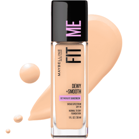 Maybelline Fit Me Dewy + Smooth Liquid Foundation Makeup with SPF 18  Classic Ivory  1 Fl. Oz - Thumbnail 5