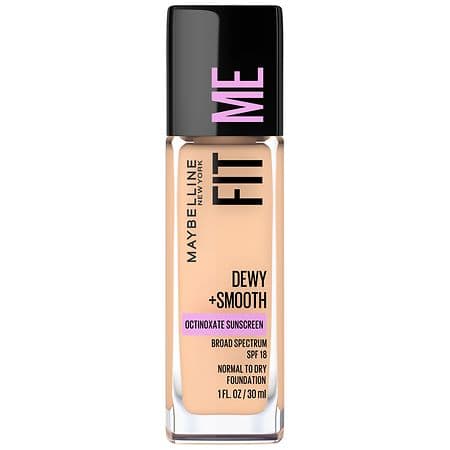 Maybelline Fit Me Dewy + Smooth Liquid Foundation Makeup with SPF 18  Classic Ivory  1 Fl. Oz - Thumbnail 2