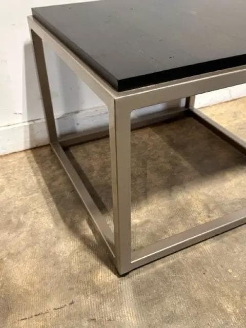 Bassett Dark Wood And Metal End Table - Thumbnail 3