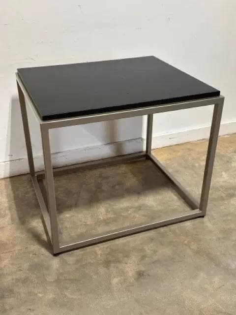 Bassett Dark Wood And Metal Large End Table