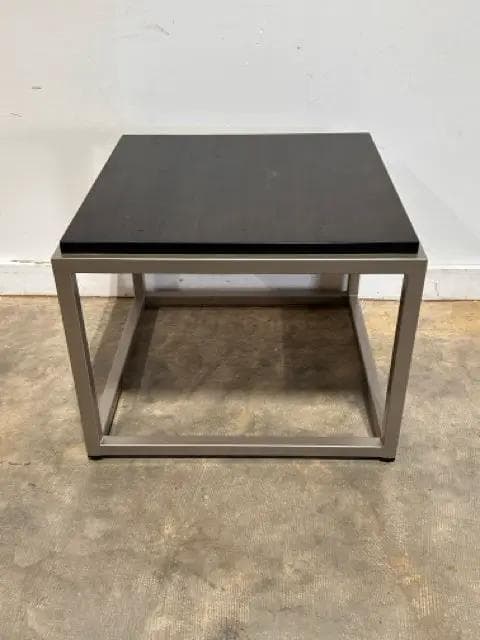 Bassett Dark Wood And Metal End Table