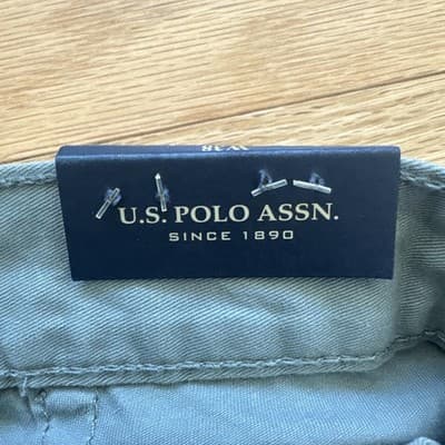 U.S. Polo Assn. Cargo Shorts Cotton Canvas Casual Summer Green 11 Inseam Mens 38 - Thumbnail 12