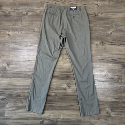 Vineyard Vines Chilmark Pants Flat Front Stretch Chino Gray Mens 34x34 - Thumbnail 2