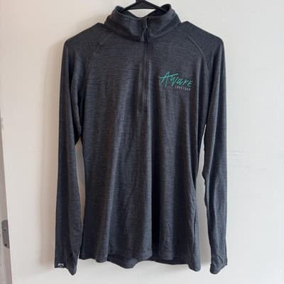 Storm Creek Pacesetter Sueded Jersey Shirt 1/4 Zip Performance Gray Womens S