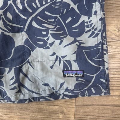 Patagonia Baggies Swim Trunks Bayside Blue Hawaiian Floral Lined Men's 50092SP17 - Thumbnail 5