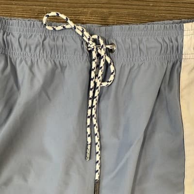 Rhone Fletcher Swim Trunks Waist Drawstring Back Pocket Striped Blue Men's XL - Thumbnail 3