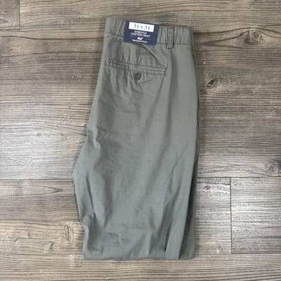 Vineyard Vines Chilmark Pants Flat Front Stretch Chino Gray Mens 34x34 - Thumbnail 11