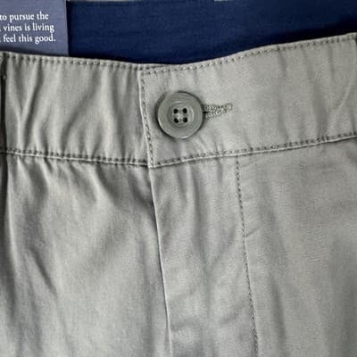 Vineyard Vines Chilmark Pants Flat Front Stretch Chino Gray Mens 34x34 - Thumbnail 3