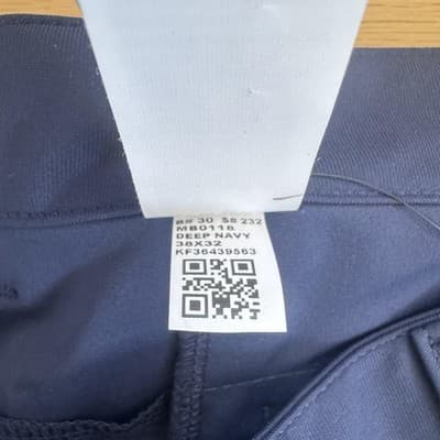 Fabletics Pants Slim Tapered Performance Zip Pocket Blue Deep Navy Mens 38x32 - Thumbnail 9
