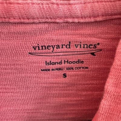 Vineyard Vines Island Hoodie Lightweight Pullover Cotton Pink Mens S 1K002640 - Thumbnail 3