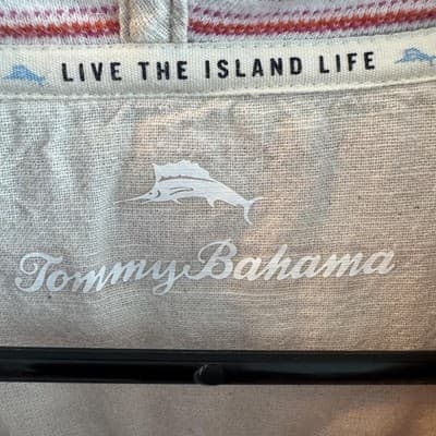 Tommy Bahama Baja Hoodie Sweatshirt Pullover Henley Multicolor Mens L - Thumbnail 6