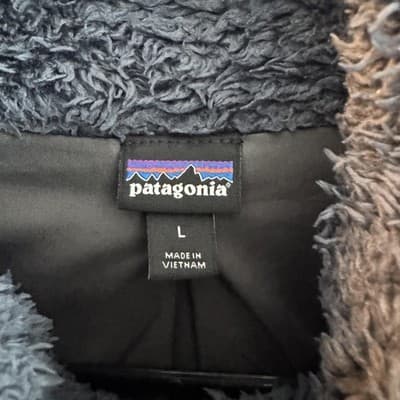Patagonia Los Gatos Sherpa Fleece Vest High Pile Full Zip Navy Blue Womens L - Thumbnail 5