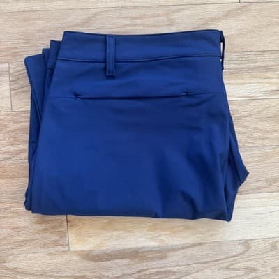 Fabletics Pants Slim Tapered Performance Zip Pocket Blue Deep Navy Mens 38x32 - Thumbnail 15